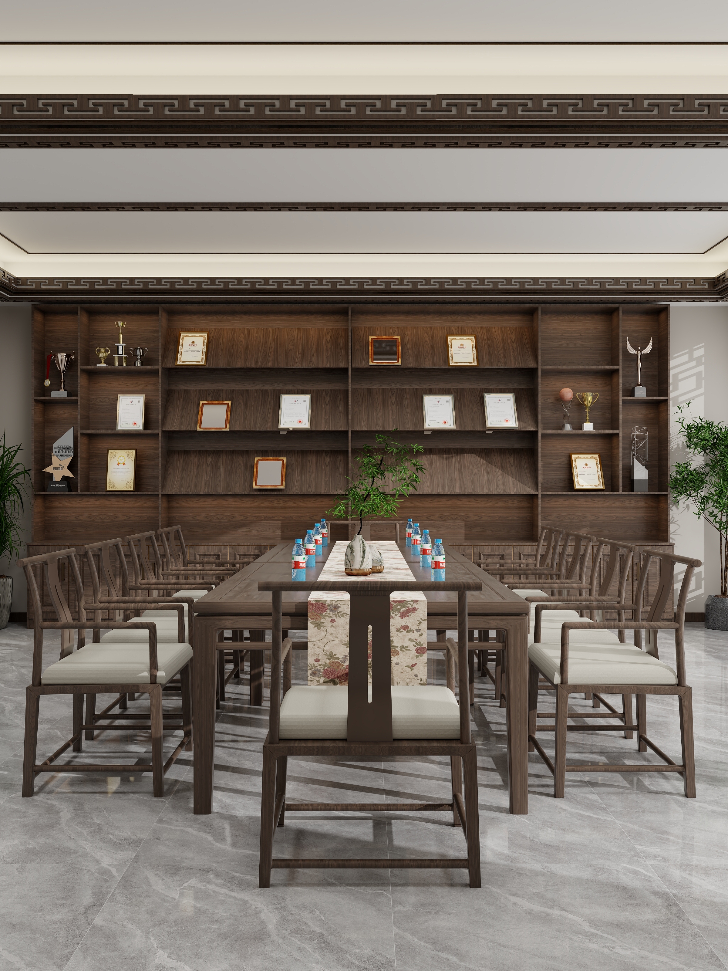 青珠设计装饰-学校报告室 深色-装修设计方案