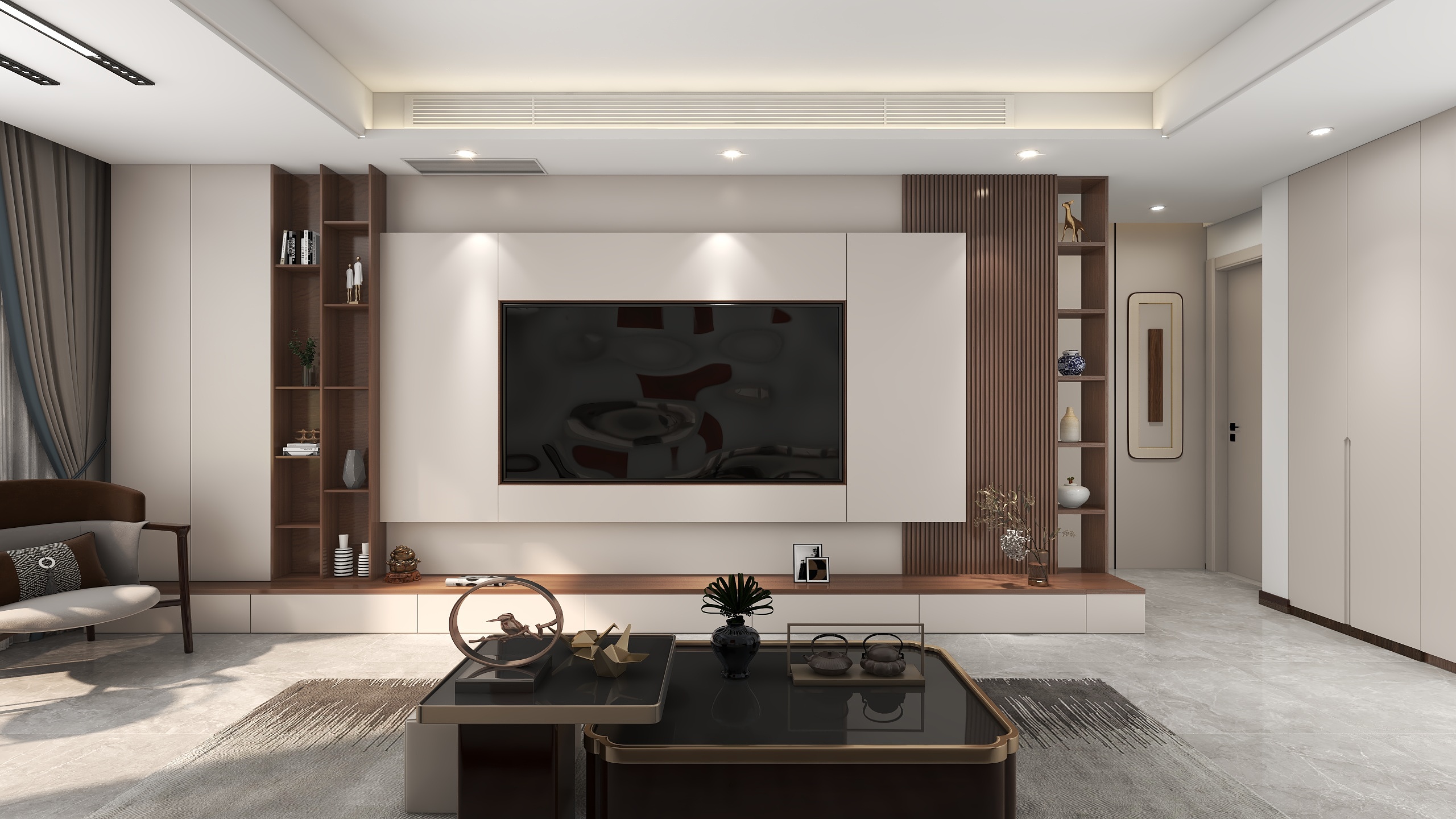 室内设计师李祯祺-富地公园新中式三房-装修设计方案