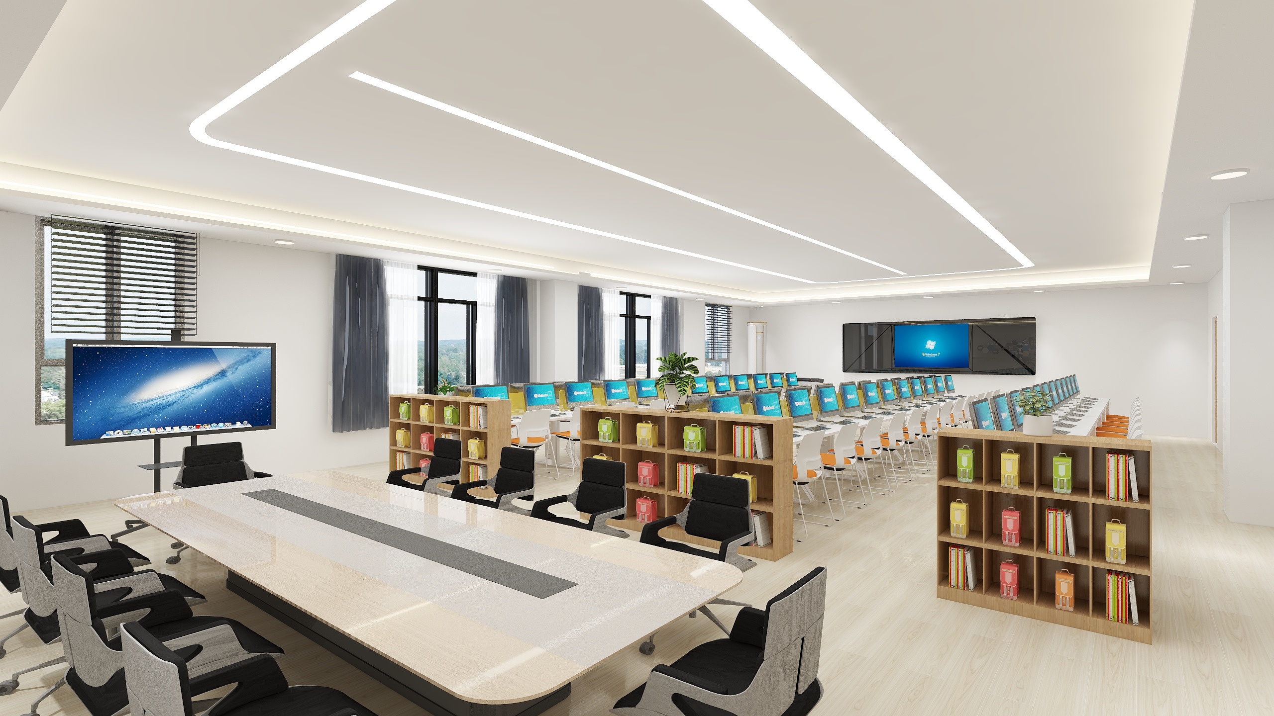特级大师-智慧教室（带研讨桌）-装修设计方案