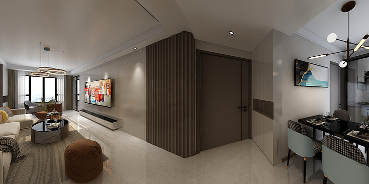 美丽家家居-118平米4室2厅2卫现代简约全屋漫游-装修设计方案