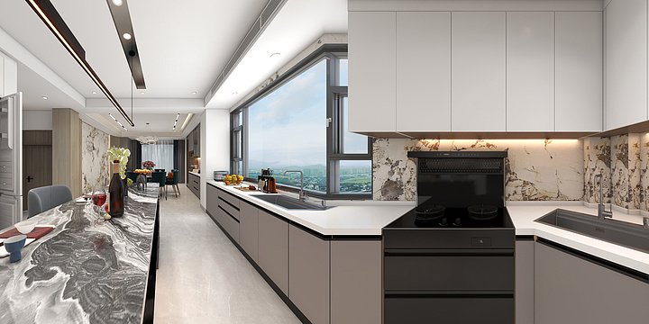 全案设计丨效果图表现-美乐定制-富力东南府-装修设计方案