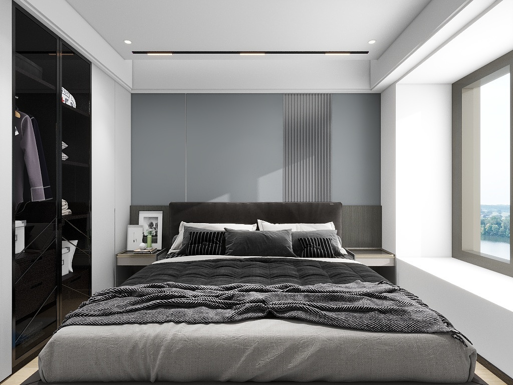 诗歌定制设计师-Jing-西溪公寓主人房-装修设计方案