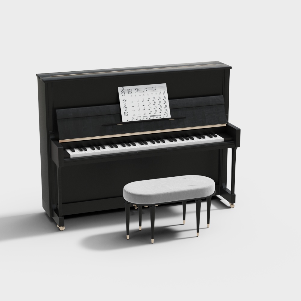 音乐教室钢琴3D模型