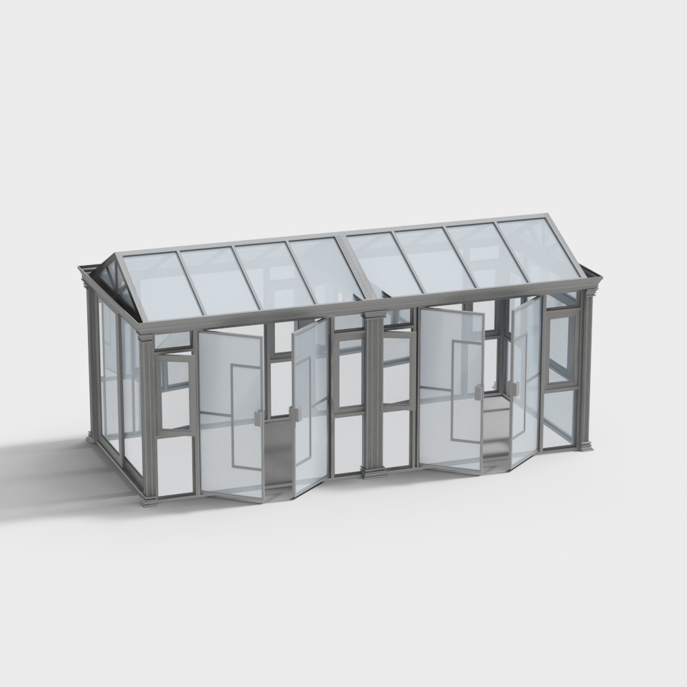 现代双门阳光房3D模型