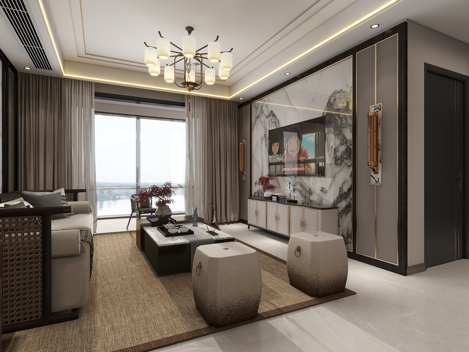 效果图设计II-108㎡3室-装修设计方案