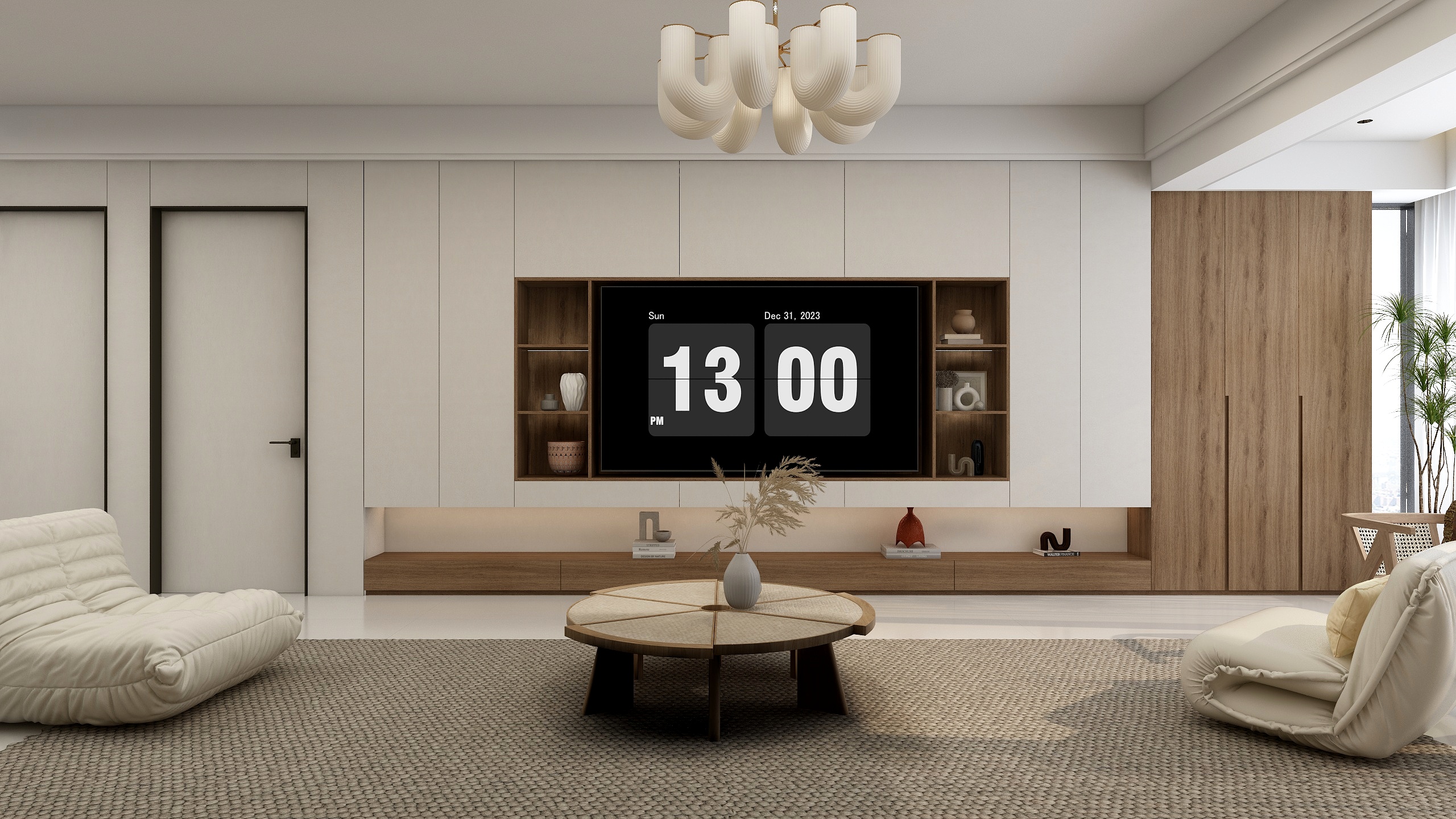 张煜强煜境设计-《SUPER》一154平米混搭原木奶油四房装修效果图