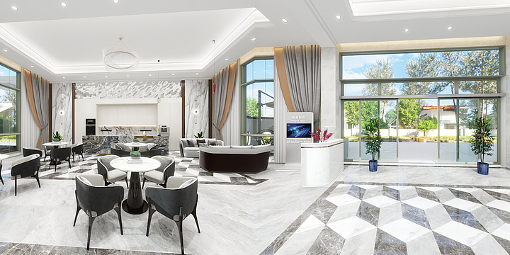 逸阳装饰设计-接待厅-装修设计方案