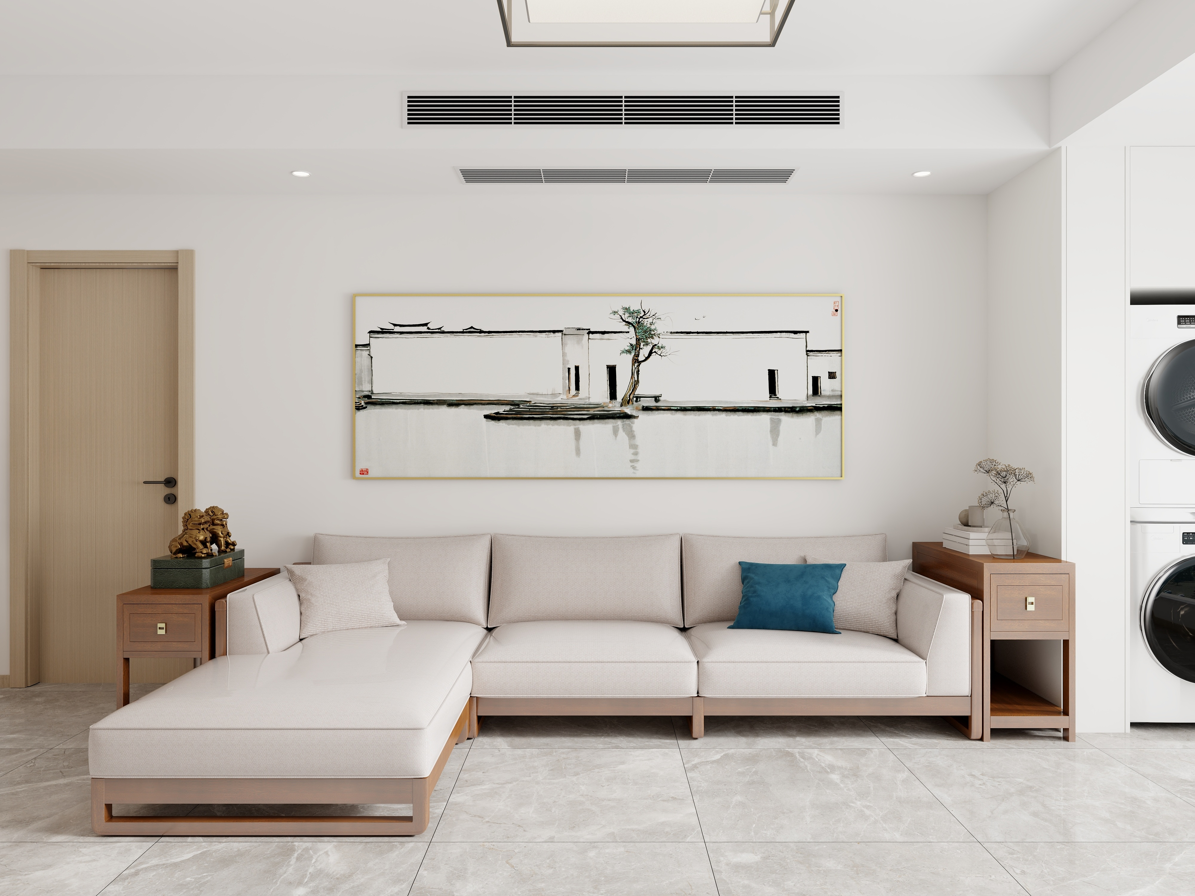 至简名设一钱春-120平简约三居室装修效果图