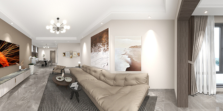 兰派装饰-永和春天小胡效果图-装修设计方案