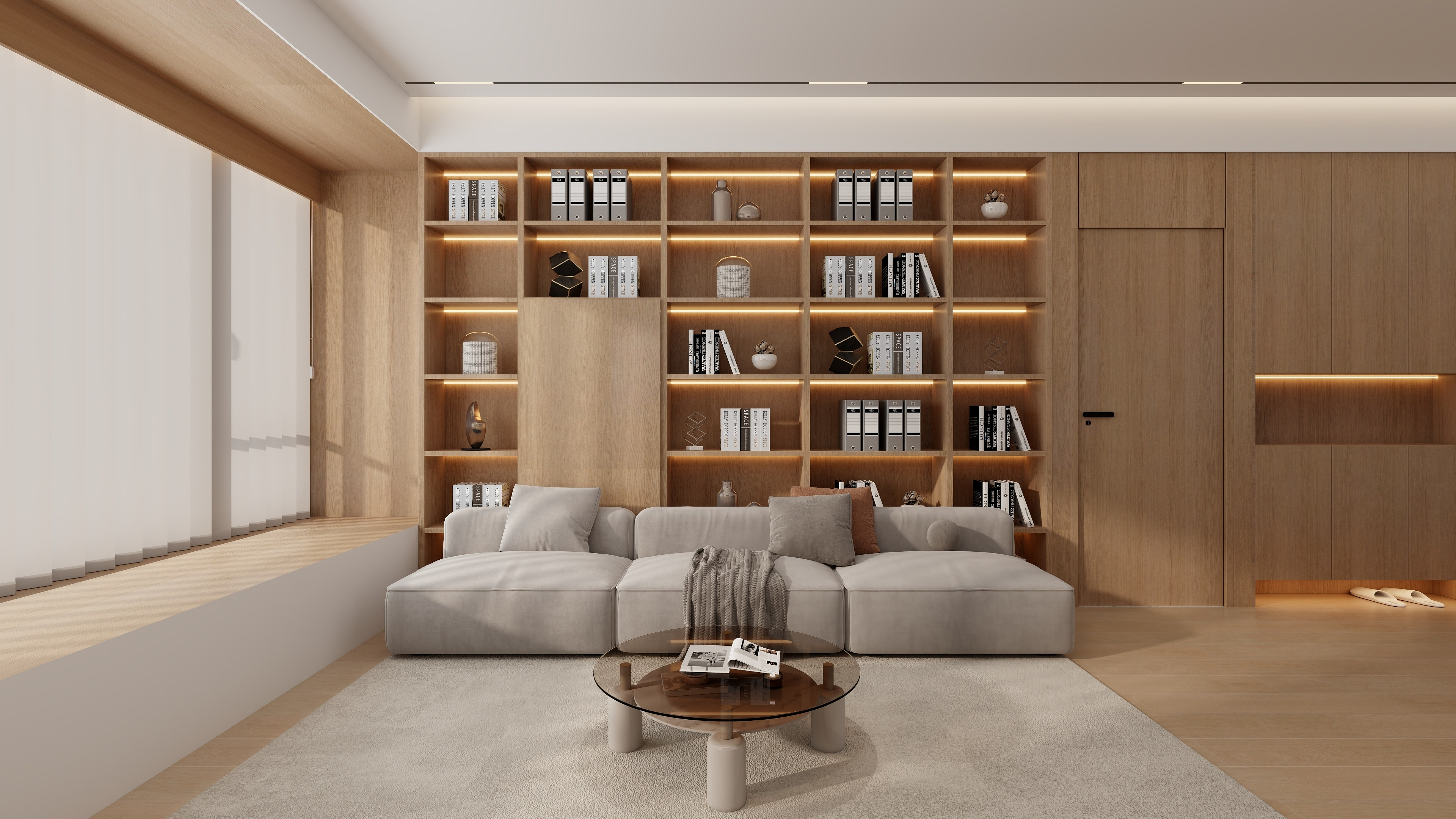 设计师丨胡月平-澳门3座22 日式84㎡2室装修效果图