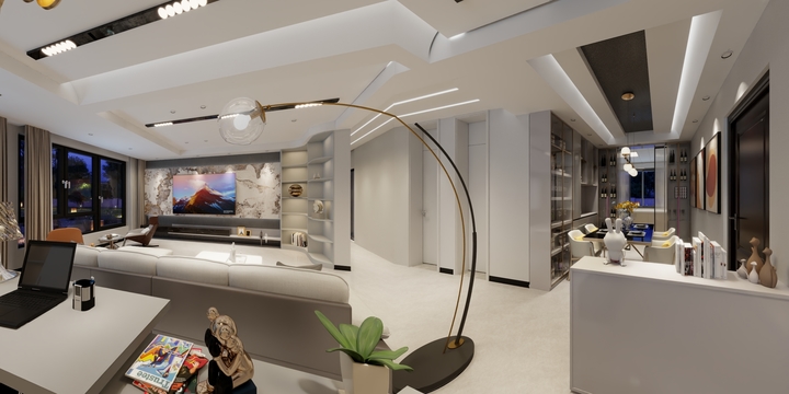 沐森云联-现代简约无主灯-装修设计方案