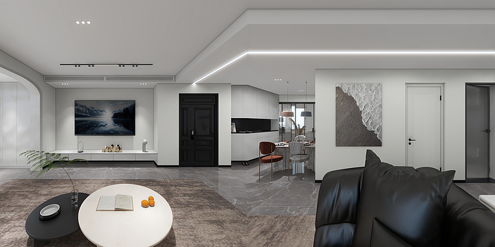 付付设计-黑白极简-装修设计方案