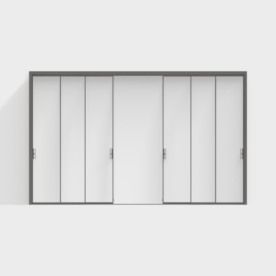 Modern minimalist four-door glass sliding door
