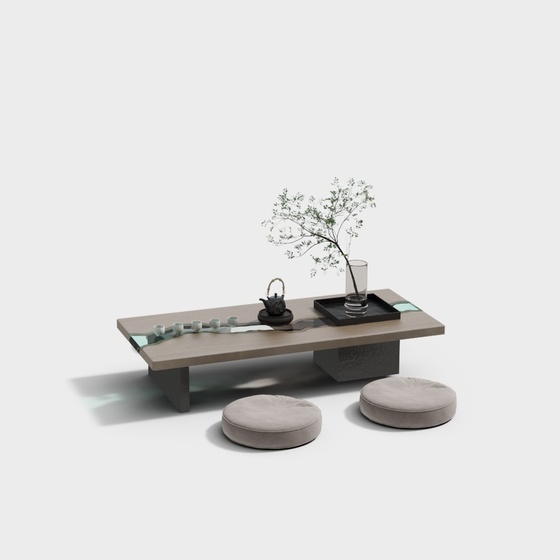 New Chinese style tatami tea table and chair combination