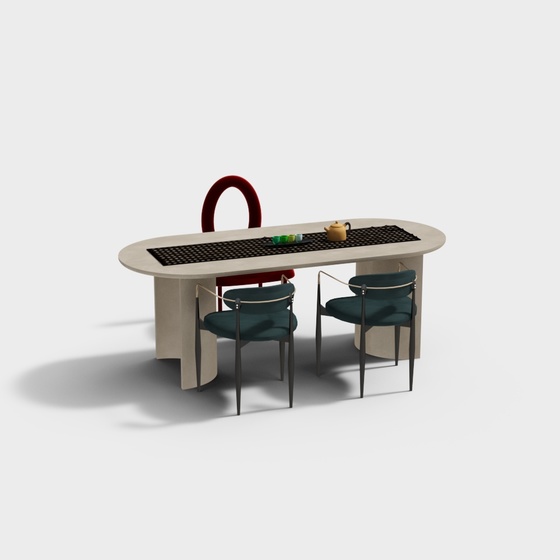 Postmodern style tea table and chair combination