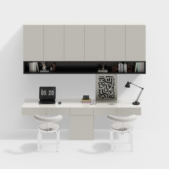 Modern simple double desk