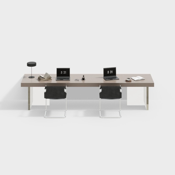 Modern simple double desk