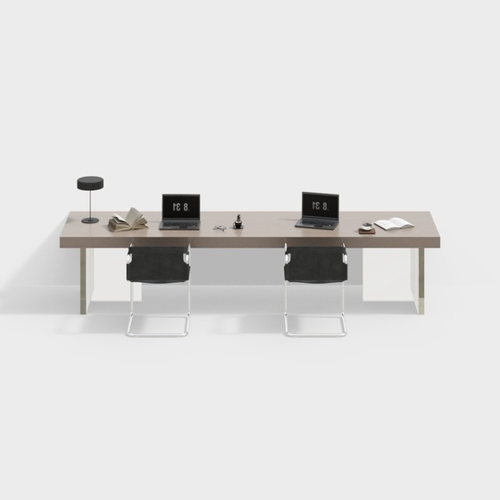 Modern simple double desk