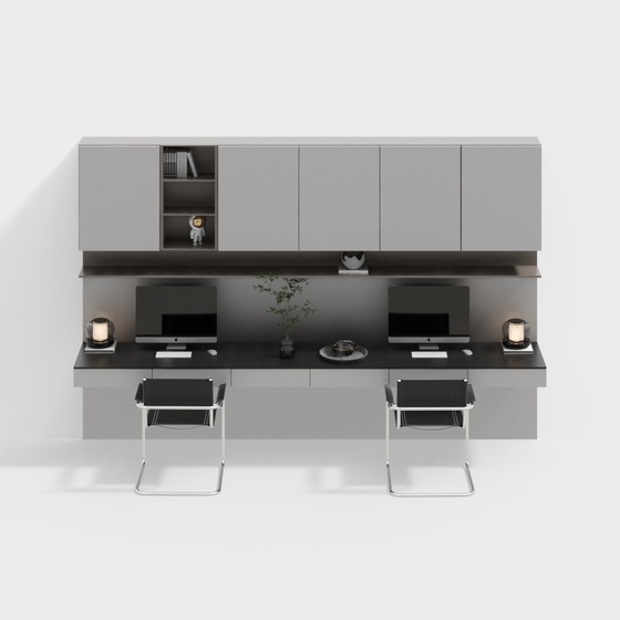 Modern simple double desk
