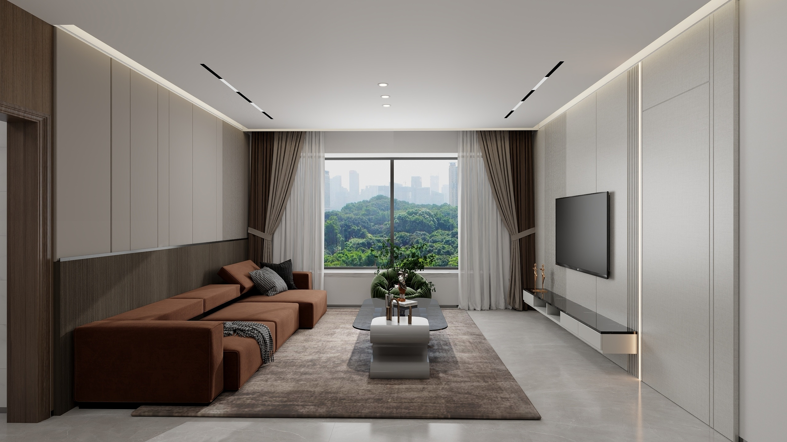 卓来studio-中南现代简约四室两厅-装修设计方案