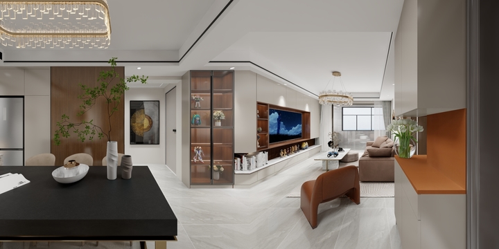 室内设计McEI-【意式轻奢】奥园·铂誉府131㎡四居室-装修设计方案