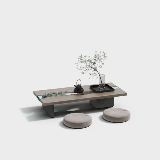 Modern tatami tea table and chairs