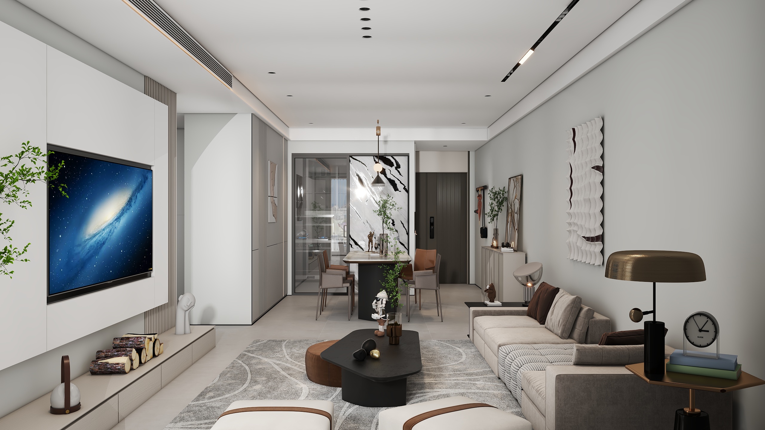 栖恒设计-『现代极简』118平米|现代三居室-装修设计方案