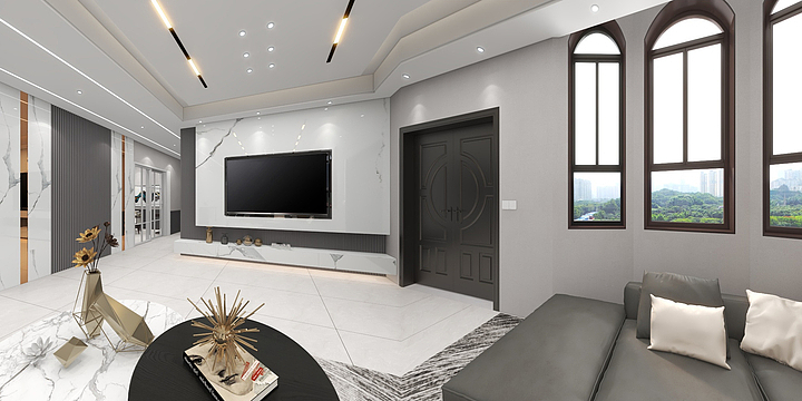 影象设计-兴义别墅现代黑白灰-装修设计方案