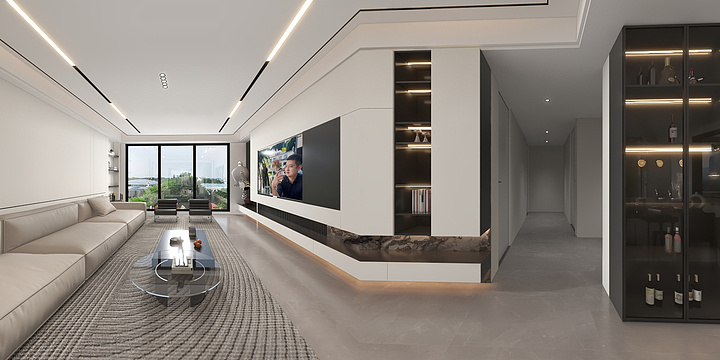 .w.w.-现代大平层167m²三室-装修设计方案