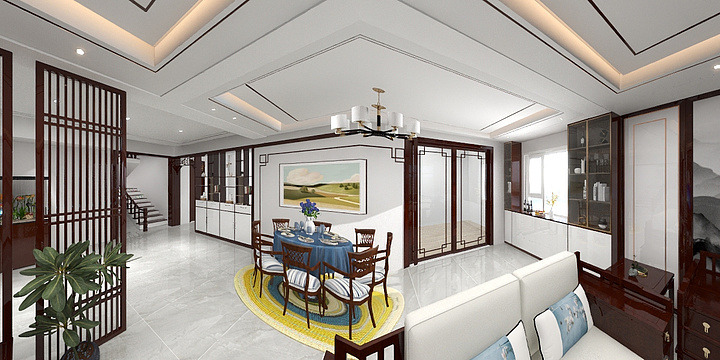 淄博谨熙空间设计工作室-鑫华苑郑总一楼-装修设计方案