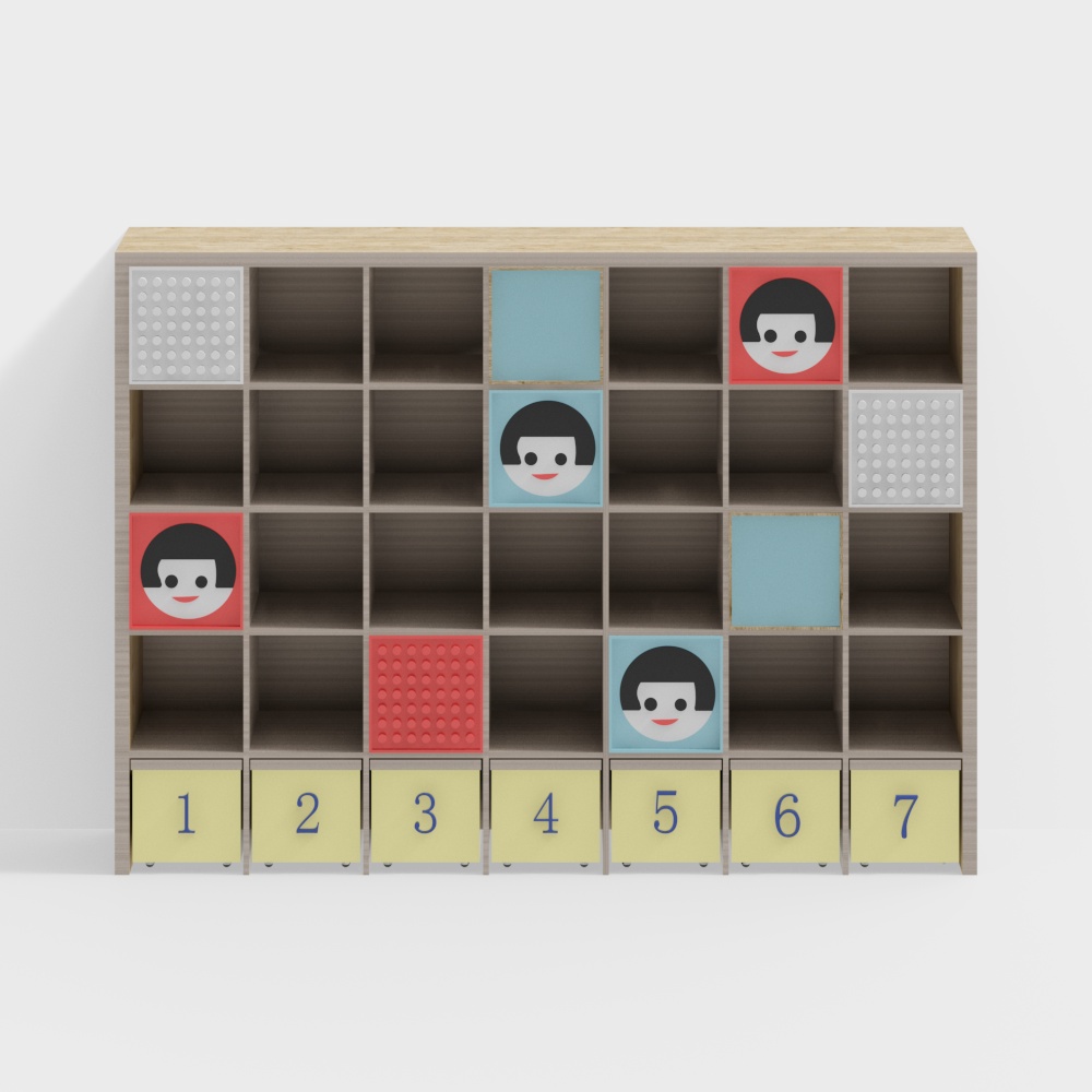 幼儿园数字童趣书架3D模型