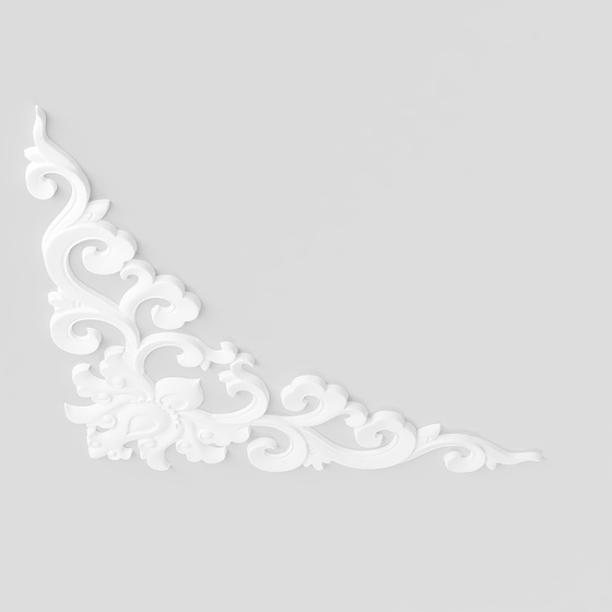 European style gypsum corner flower