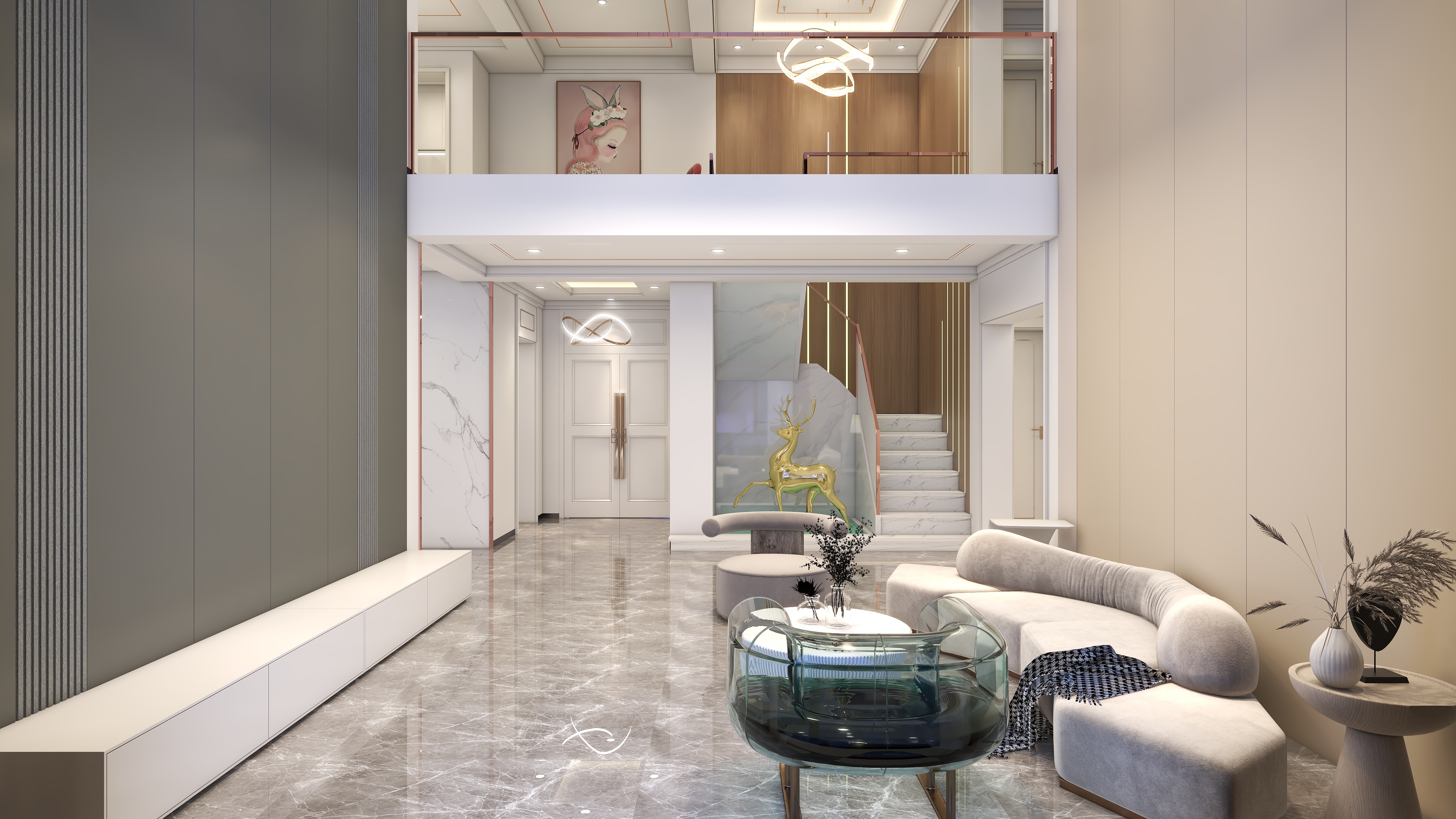 硕硕姓李-现代+轻奢，线与点的交汇-装修设计方案