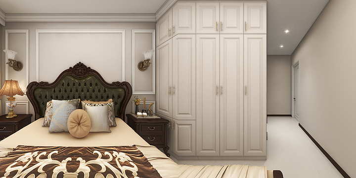 设计师宁宁-工匠装饰--龙昌苑23-1-1902  美式-装修设计方案