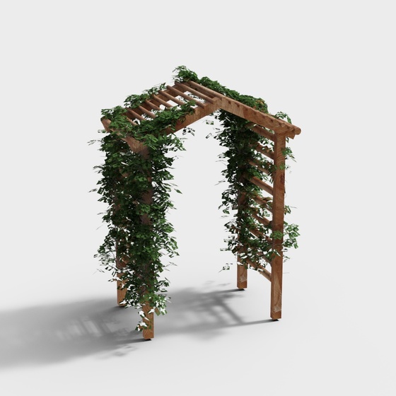 Lawn Wedding Flower Gate 3D Model for Outdoor Events