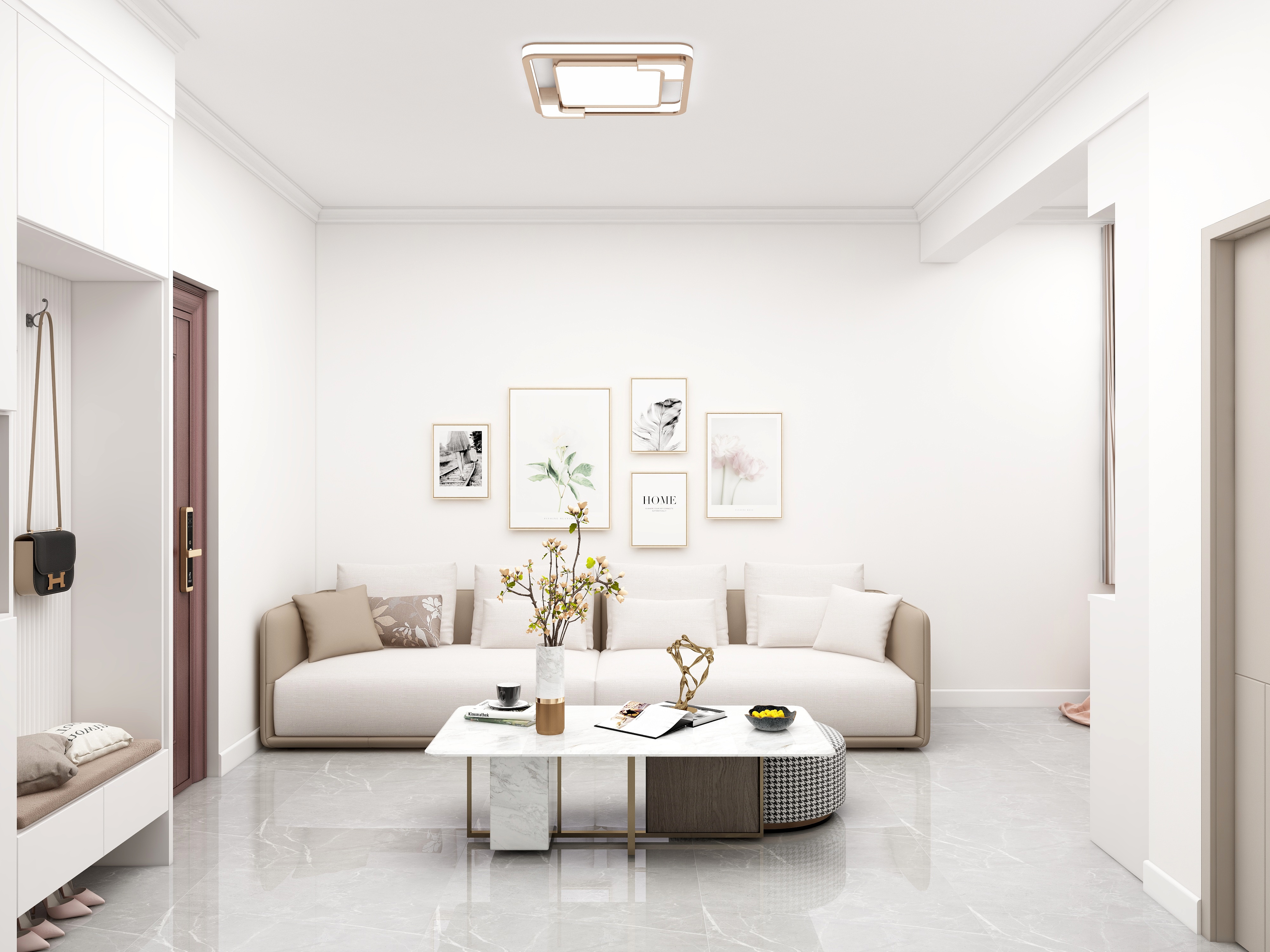 设计师小亻可-翡翠园六期54平现代简约风装修效果图