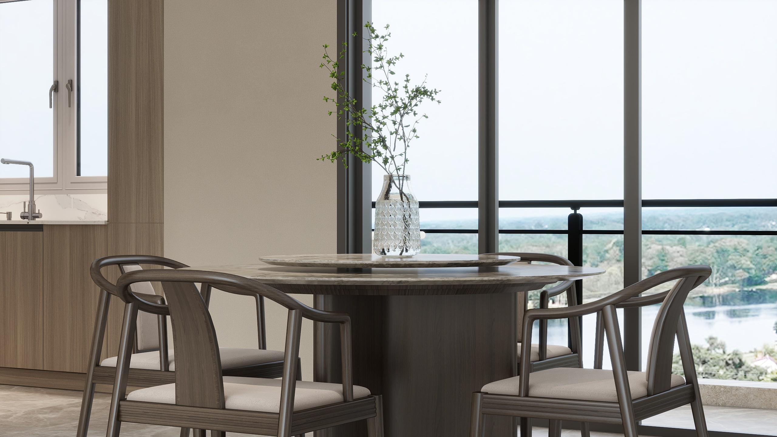 pying499-新中式家居客餐厅-装修设计方案