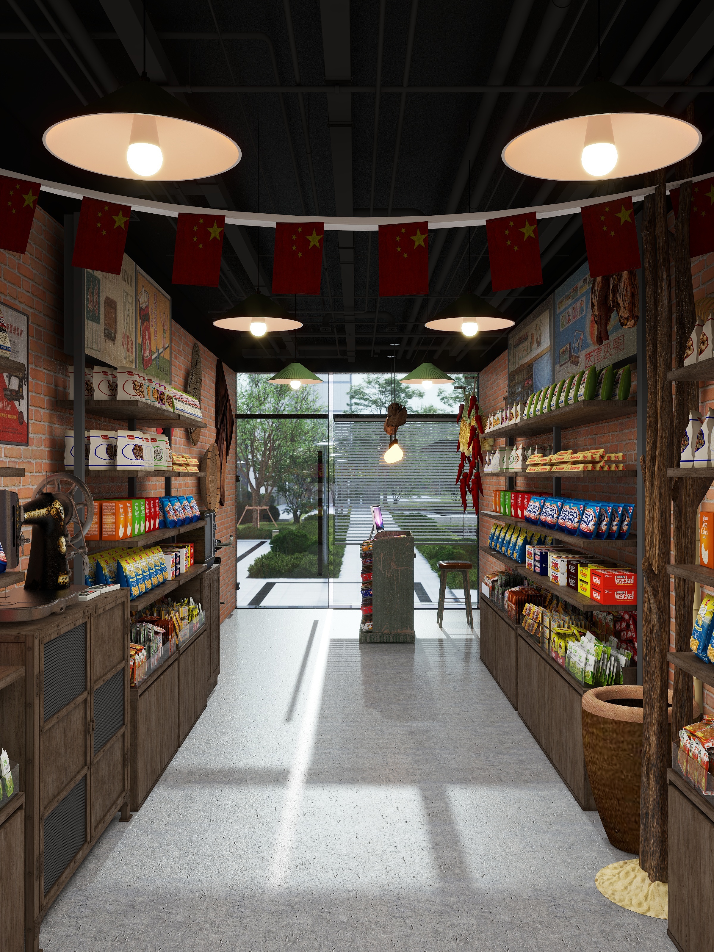神秘店长-案例-复古零食店-装修设计方案