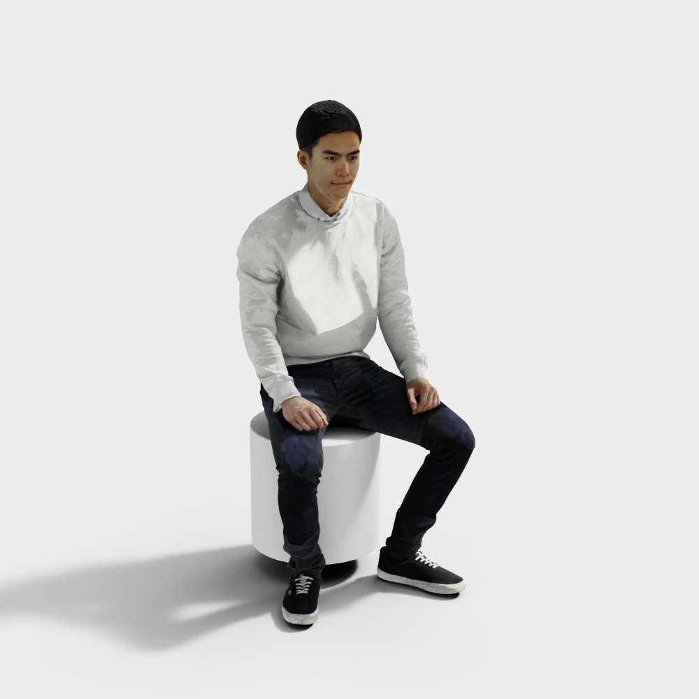 坐姿男人