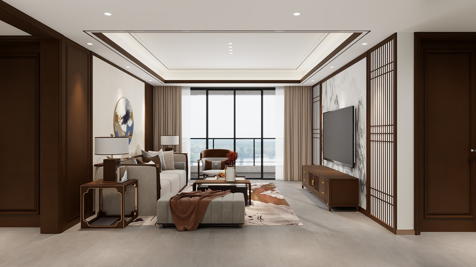 STARS星空设计-新中式148㎡4室装修效果图