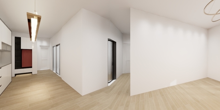 AAAA强子装饰-蓝山二期  中户   三室-装修设计方案