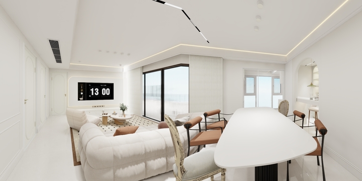 家装设计H-江岸国际10-25法式奶油-装修设计方案