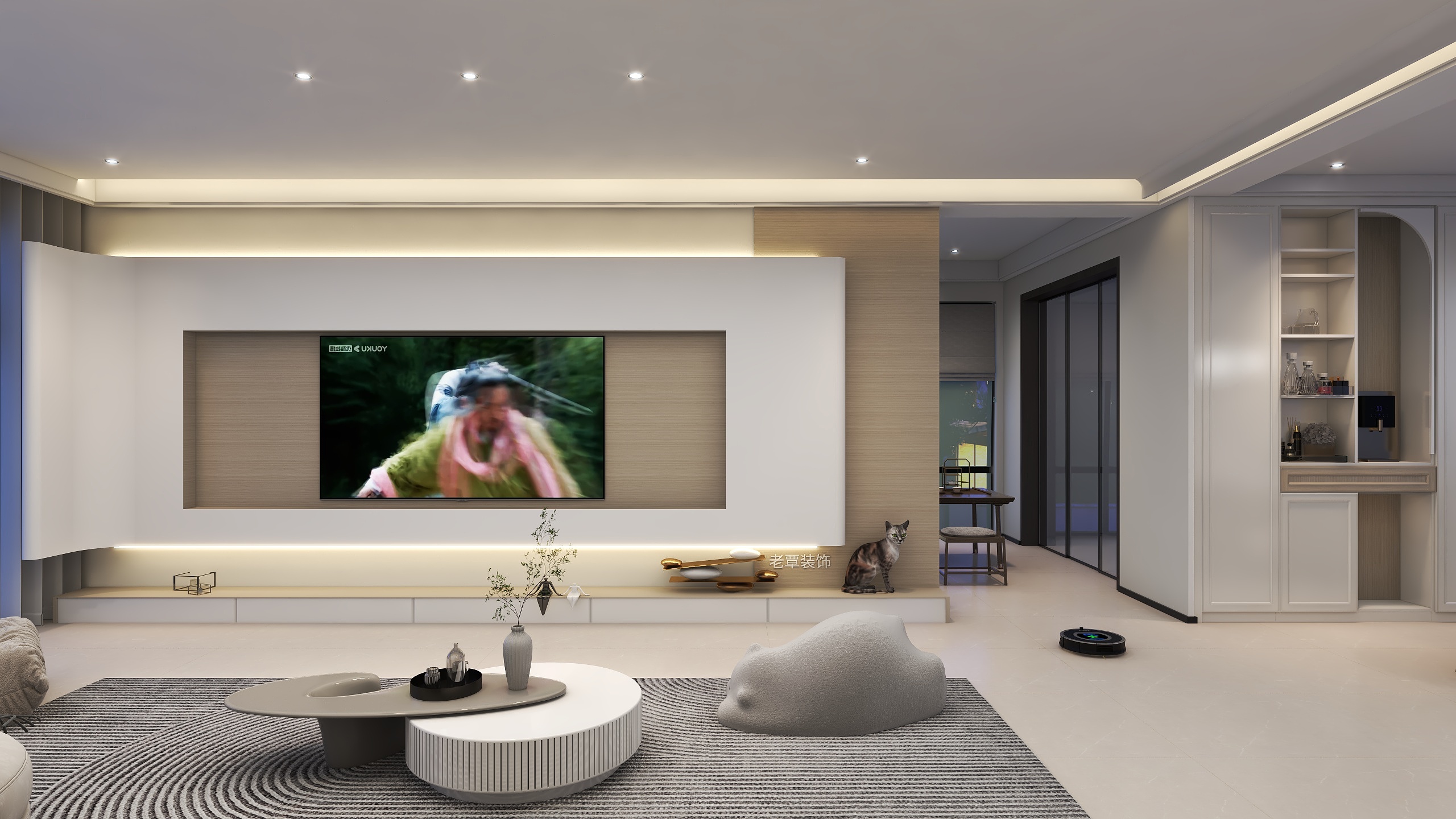 老覃艺术装饰-成都张Sir大平层装修效果图