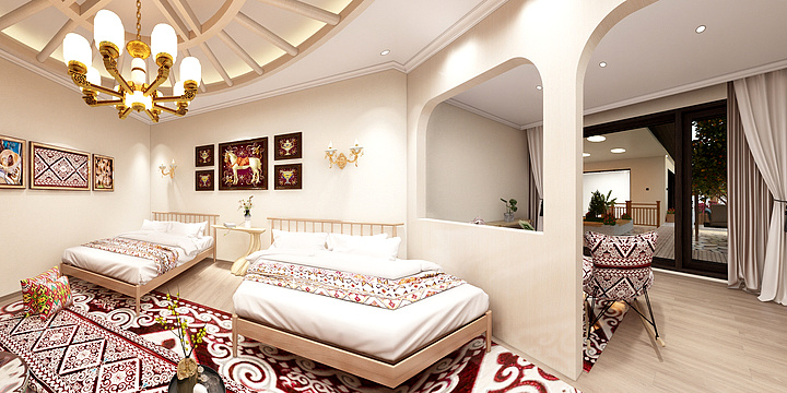 金钻全案设计-公主郡民宿四间套-装修设计方案