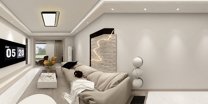 室内设计焦玲儿-阳光城璞悦张先生   126平米     现代简约-装修设计方案