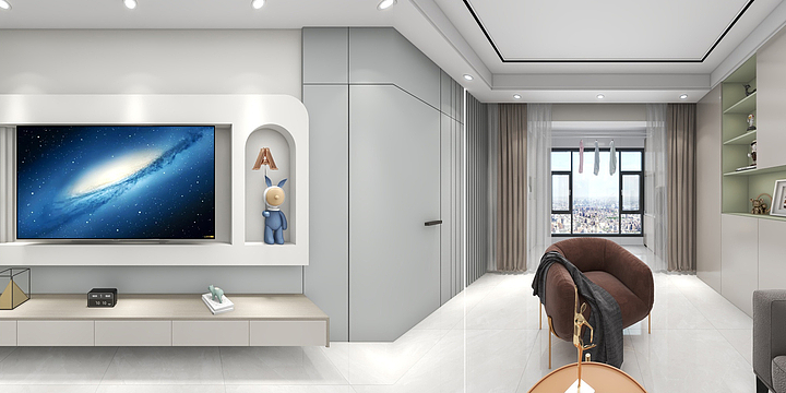 酷点装饰设计-富地学府公园中户-装修设计方案