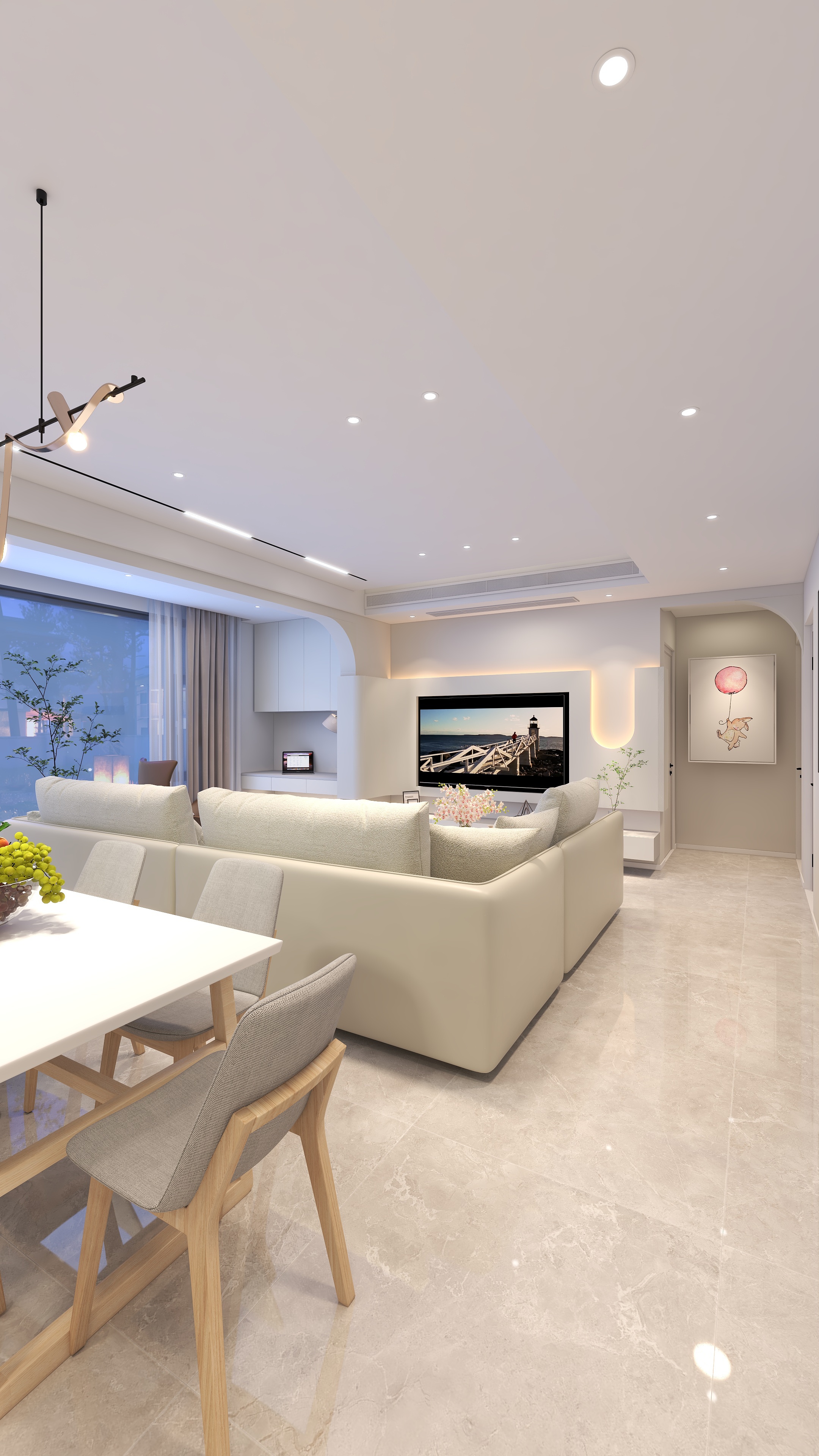 MOFANSHEJI-正黄金域香江113㎡4室-装修设计方案