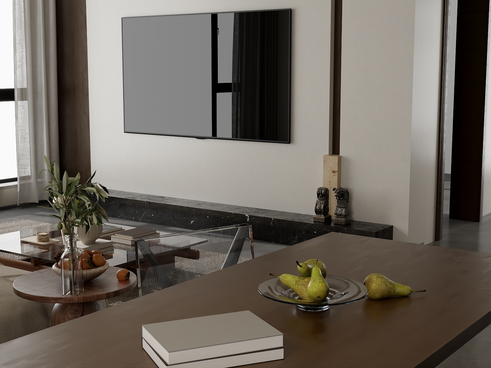 丨效果图表现-现代中古-装修设计方案