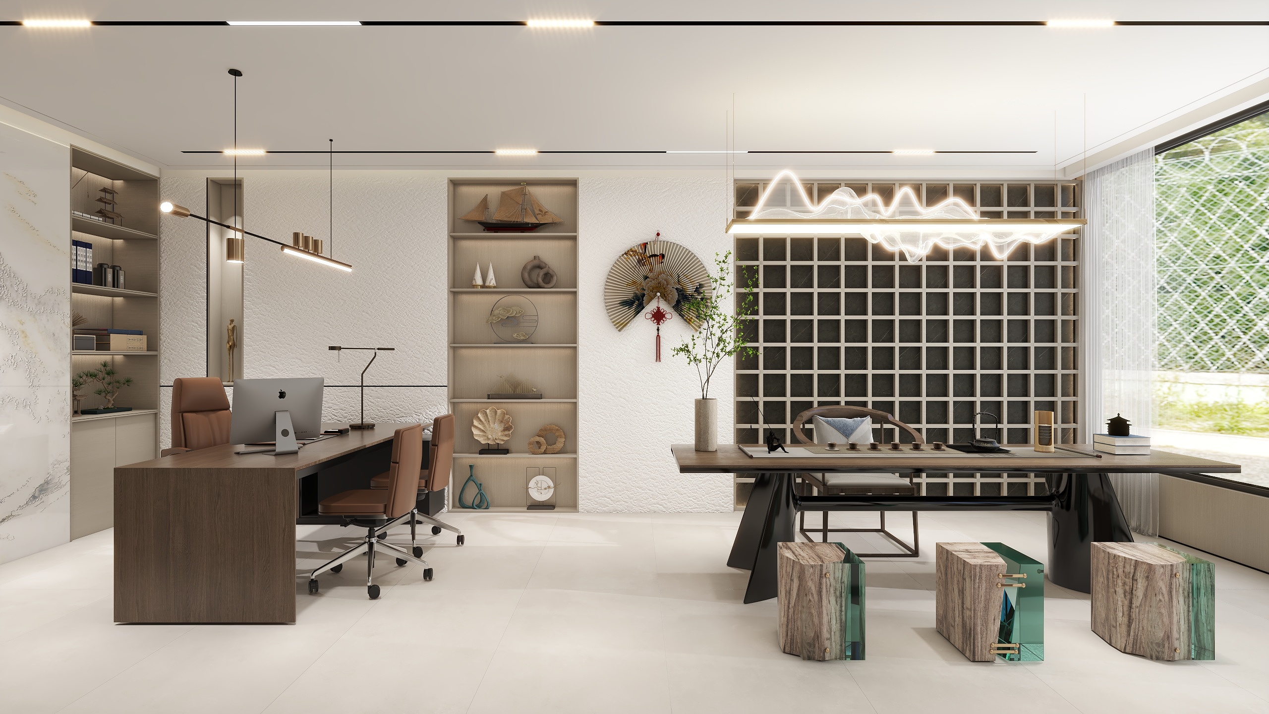 李明-现代小型办公室-装修设计方案