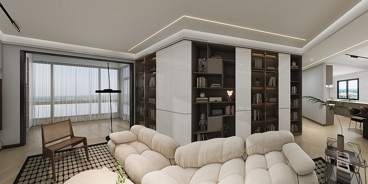 鲁甸县志远建筑装修设计有限公司-奶油风方案120m²-装修设计方案